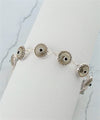 Sterling Silver Smokey Evil Eye Women Link Bracelet
