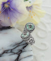 925 Sterling Silver Women's Bypass Ring with Prasiolite Gemstone - Perfect for Any Occasion