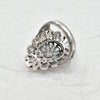 Filigree Art Lace Detailed Woman Long Statement Silver Ring