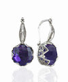 Amethyst Gemstone Sterling Silver Woman Drop Earrings FiligranIst