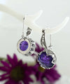 Amethyst Gemstone Sterling Silver Woman Drop Earrings - Filigranist Jewelry