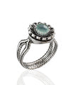 Aqua Chalcedony Gemstone Sterling Silver Women Cocktail Ring