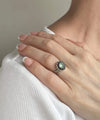 Aqua Chalcedony Gemstone Sterling Silver Women Cocktail Ring