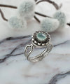 Aqua Chalcedony Gemstone Sterling Silver Women Cocktail Ring