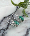 Artful Filigree Flower Pattern Amazonite Gemstone Sterling Silver Woman Drop Earrings - Filigranist Jewelry