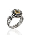 Citrine Gemstone Sterling Silver Women Cocktail Ring
