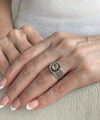 Daisy Figured Pink Chalcedony Gemstone Filigree Art Women Silver Cocktail Ring