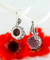 Elegant Filigree Rhodonite Sterling Silver Woman Drop Earrings - Filigranist Jewelry