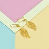 Gold Plated Silver Filigree Angel Wing Dangle Earrings