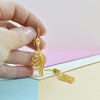 Gold Plated Silver Filigree Angel Wing Dangle Earrings