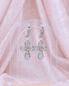 Romantic sterling silver faith earrings with pink Cherry Quartz gemstone and vintage filigree style