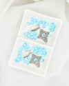 925 Sterling Silver Blue Topaz Filigree Cross Dangle Earrings