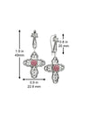 Rhodonite 925 Sterling Silver Filigree Cross Dangle Earrings