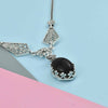 Onyx Silver Gothic Filigree Womens Necklace, Handmade Vintage Style Necklace, 925 Sterling Silver Dark Romance Jewelry Gift