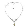 Labradorite gemstone filigree art sterling silver women necklace