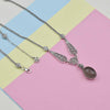 Gray Moonstone Silver Edwardian Filigree Necklace, Handmade Heart & Daisy Flower Charm Choker Necklace Jewelry