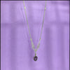 Amethyst Silver Vintage Victorian Filigree Necklace, Handcrafted Purple Violet Stone Heart & Daisy Flower Charm Detailed Necklace Jewelry