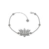 Filigree Art Sterling Silver Lotus Flower Woman Link Bracelet FiligranIst