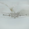 Filigree Art Sterling Silver Lotus Flower Woman Link Bracelet FiligranIst