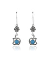 Sterling Silver Filigree Art Gemstone Dangle Women Apple Earrings