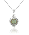 Filigree Art Alexandrite Gemstone Women Silver Boho Pendant Necklace