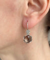 Filigree Art Alexandrite Gemstone Women Sterling Silver Drop Earrings