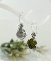 Filigree Art Alexandrite Gemstone Women Sterling Silver Drop Earrings