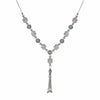 FS-2010-24-925 Sterling Silver Filigree Art AmethystBlue Topaz Gemstone Tassel Y Design Choker Necklace-