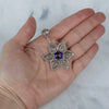 FS-2006-11-925-Sterling-Silver-Filigree-Art-Citrine-Gemstone-Star-Design-Pendant-Necklace-