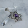 FS-2006-11-925-Sterling-Silver-Filigree-Art-Citrine-Gemstone-Star-Design-Pendant-Necklace-