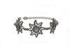 925 Sterling Silver Filigree Art Amethyst Gemstone Star Link Bracelet