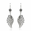 Filigree Art Angel Wings Women Silver Dangle Drop Earrings - Filigranist Jewelry