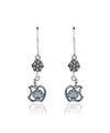 Sterling Silver Filigree Art Gemstone Dangle Women Apple Earrings