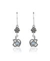 Sterling Silver Filigree Art Gemstone Dangle Women Apple Earrings