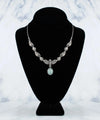 Filigree Art Aqua Chalcedony Gemstone Women Silver Princess Necklace - Filigranist Jewelry