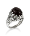 Sterling Silver Filigree Art Black Onyx Gemstone Women Statement Ring