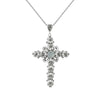 Filigree Art Black Rutile Gemstone Silver Cross Design Women Pendant Necklace