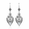 Filigree Art Bunch of Flower Women Sterling Silver Dangle Drop Earrings - Filigranist Jewelry