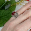 925 Sterling Silver Filigree Art Carnelian Gemstone Cocktail Women Ring