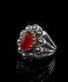 Filigree Art Carnelian Gemstone Women Statement Dome Ring - Filigranist Jewelry