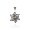 925 Sterling Silver Filigree Art Citrine Gemstone Star Design Pendant Necklace