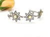 925 Sterling Silver Filigree Art Citrine Gemstone Star Link Bracelet