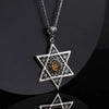 Filigree Art Citrine Gemstone Star of David Women Silver Pendant Necklace - Filigranist Jewelry