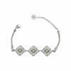 925 Sterling Silver Filigree Art Citrine Gemstone Link Bracelet