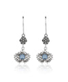 925 Sterling Silver Filigree Art Double Heart Dangle Women Earrings