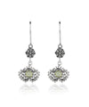 925 Sterling Silver Filigree Art Double Heart Dangle Women Earrings