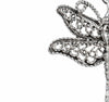 925 Sterling Silver Filigree Art Dragonfly Design Pendant Necklace