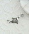 Filigree Art Fish Figured Women Silver Pendant Necklace