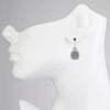 Sterling Silver Filigree Art Gray Moonstone Gemstone Women Drop Earrings