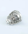 Filigree Art Lace Detailed Woman Long Statement Silver Ring
